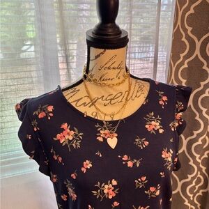 Old Navy Dark Blue Floral Apparel